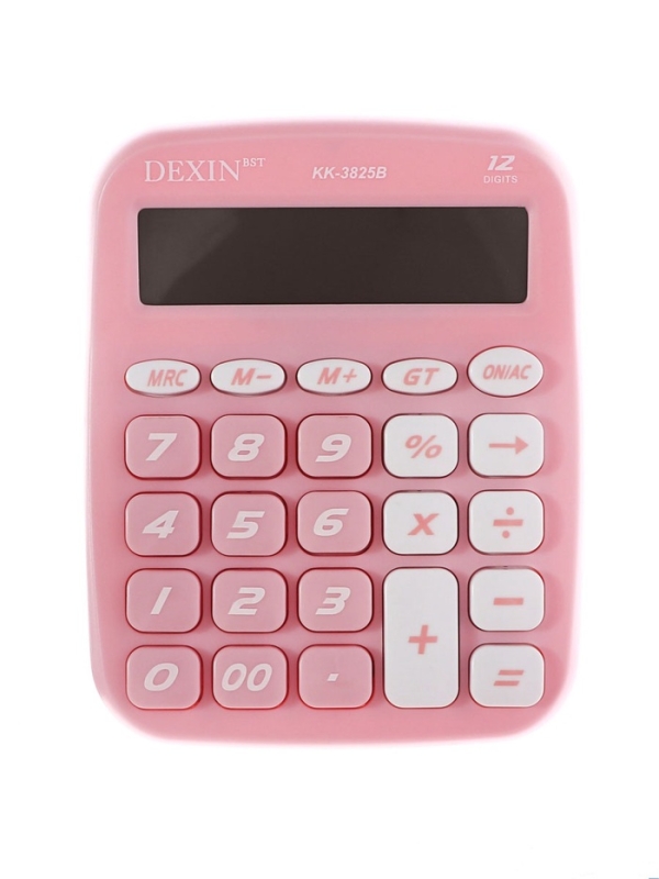 Калькулятор настольный 12-разрядный КК-3825В, розовый Калькулятор настольный 12-разрядный КК-3825В, розовый