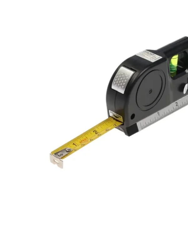 Уровень универсальный 4 в 1 ТУНДРА, лазерный, пузырьковый, рулетка 2.5 м, линейка 150 мм