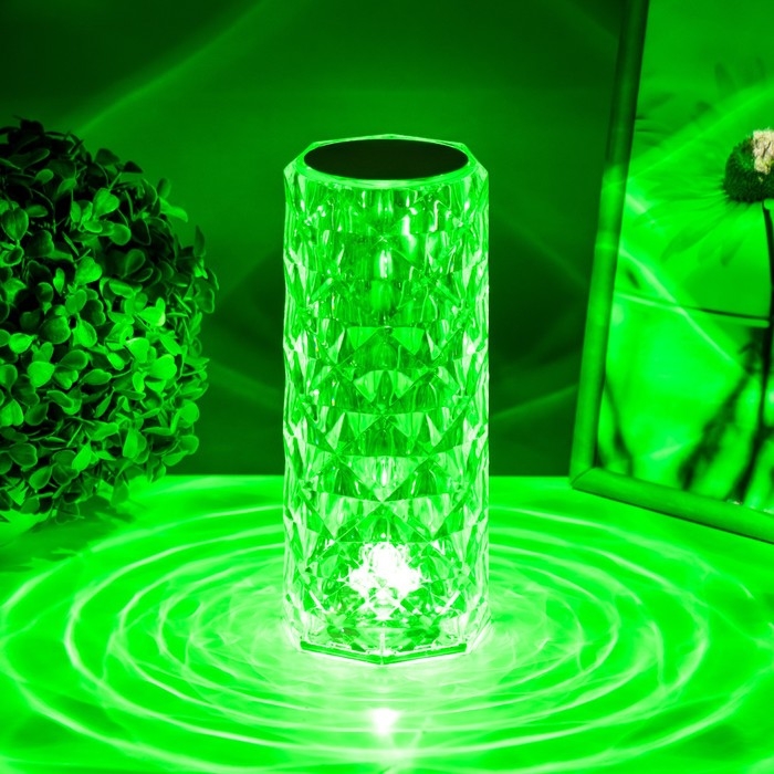 Настольная лампа с ПДУ Настольная лампа с ПДУ "Призма" LED RGB АКБ 9,5х9х21,5 см RISALUX