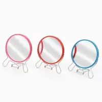 Зеркало настольное, с увеличением х2, круглое, настенное, двустороннее, 13.5&times;15 см, (d=11.5 см), МИКС