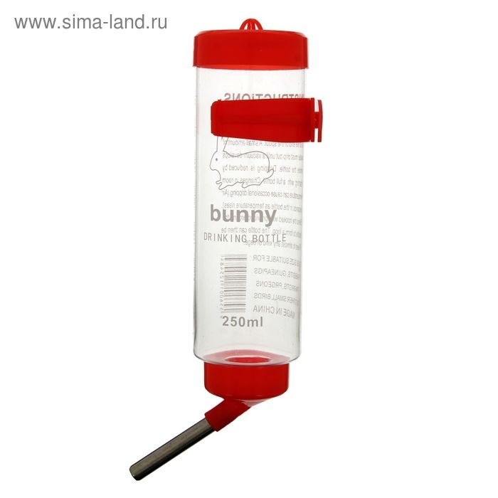 Поилка для грызунов 250 мл, 16,5 Х 5 см, микс цветов Поилка для грызунов 250 мл, 16,5 Х 5 см, микс цветов