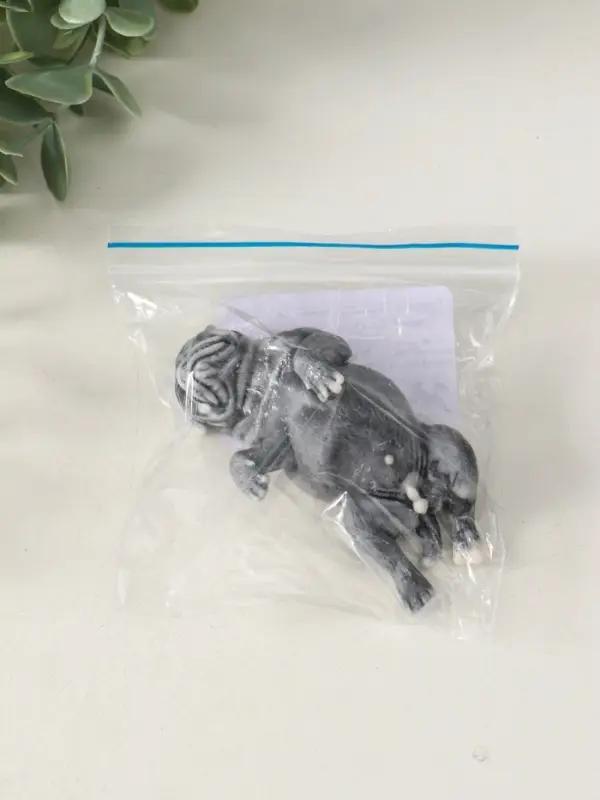 Сувенир Сувенир "Бульдог лежит на спине" 3,5 см