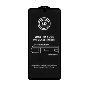 Защитное стекло для Samsung A41 Black 6D без упаковки