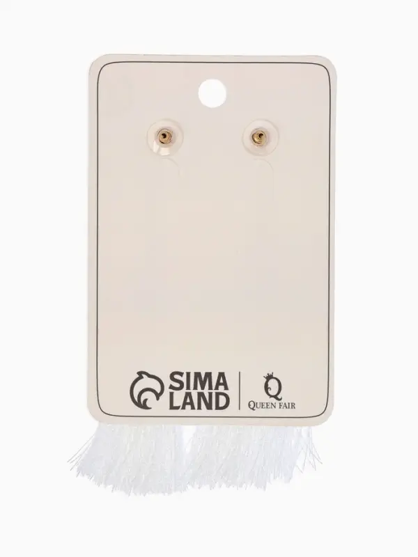 Серьги &laquo;Кисти&raquo;, белые в золоте, L кисти 8.7 см