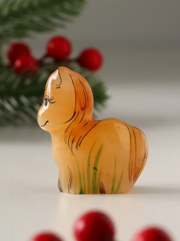 Сувенир Лошадка малая, 6х5,5 см, селенит Сувенир Лошадка малая, 6х5,5 см, селенит