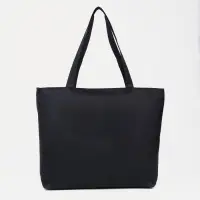 Сумка - шоппер, на молнии, с подкладкой, 42&times;9&times;32 см, с принтом, чёрная