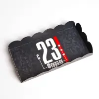 Коробка для печенья, кондитерская упаковка с пластиковой крышкой, &laquo;23 февраля&raquo;, 10.5&times;21&times;3 см
