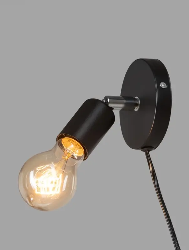 Спот &laquo;Дарни&raquo; с проводом и выключателем Е27 40 Вт чёрный 10&times;10&times;10-160 см