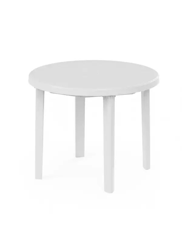 Стол круглый, 90&times;90&times;75 см, пластиковый, белый