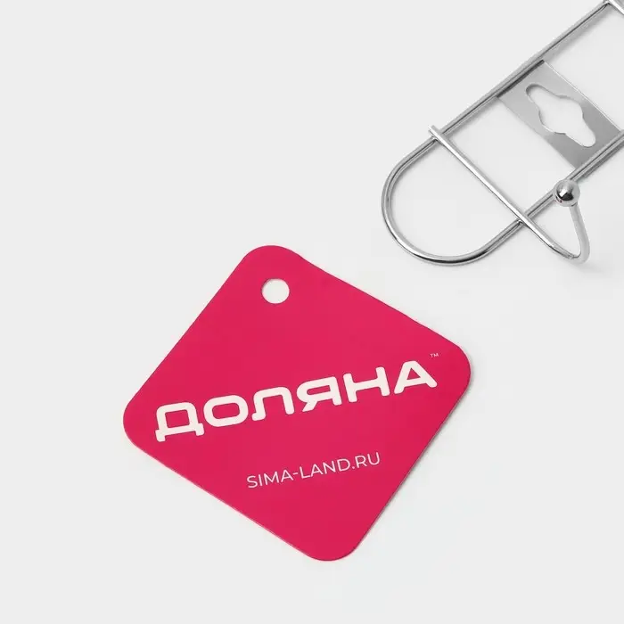 Вешалка настенная Доляна &laquo;Лето&raquo;, 6 крючков, 33&times;3.5&times;5 см, хромированная