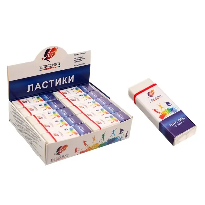 Ластик Луч Ластик Луч "Классика" К4, термопластичная резина (60 х 19 х 10 мм), в обёртке