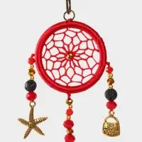 Брелок ловец снов, 17 см, красный Брелок ловец снов, 17 см, красный