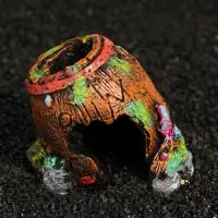 Декор-грот для аквариума "Бочка", 11 х 9 х 10 см