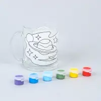 Кружка под роспись "Космическая" (краска в наборе)