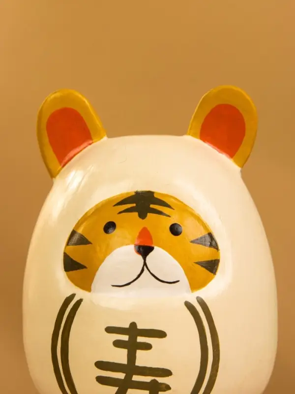 Японская кукла кокеши &laquo;Тигренок&raquo;, 6&times;6&times;9 см, белая