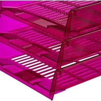 Лоток горизонтальный Attache Bright Colours решетчатый прозрачный фиолет