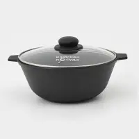 Котел литой Magma, 3 л, стеклянная крышка, чугун