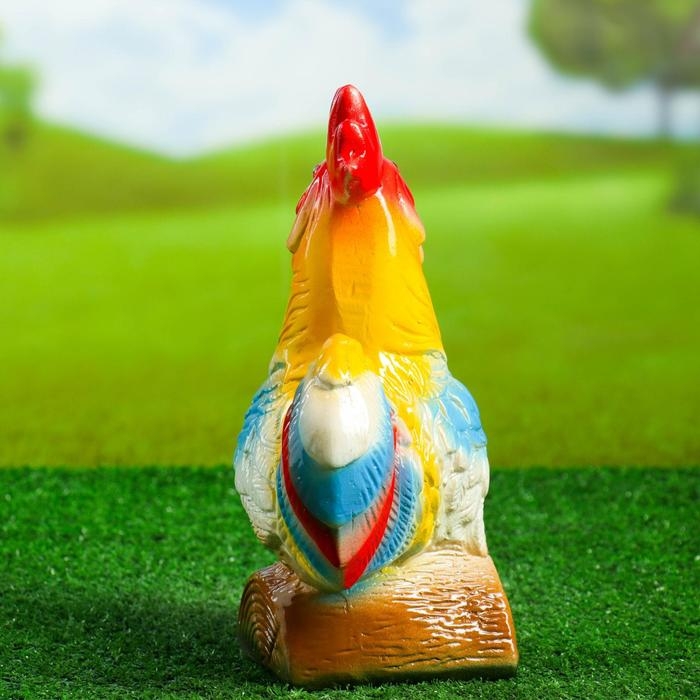 Садовая фигура  Садовая фигура "Петух на бревне" 29см