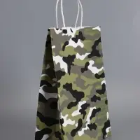 Пакеты подарочные, 23 Февраля , 24 х 10,5 х 32 см , набор 4 шт