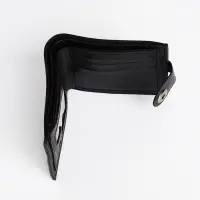 Портмоне мужское на магните, три отделения, флотер, чёрное