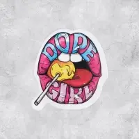 Наклейки-стикеры, набор,Girl power, 7 х 6 см, 10 шт