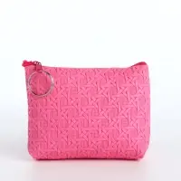 Кошелёк-монетница на молнии, 12&times;2.5&times;8.5 см, розовый