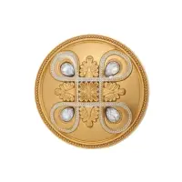 Держатель для штор CAPPIO KS033, d=98 мм, цвет золото с серебром, 2 шт.