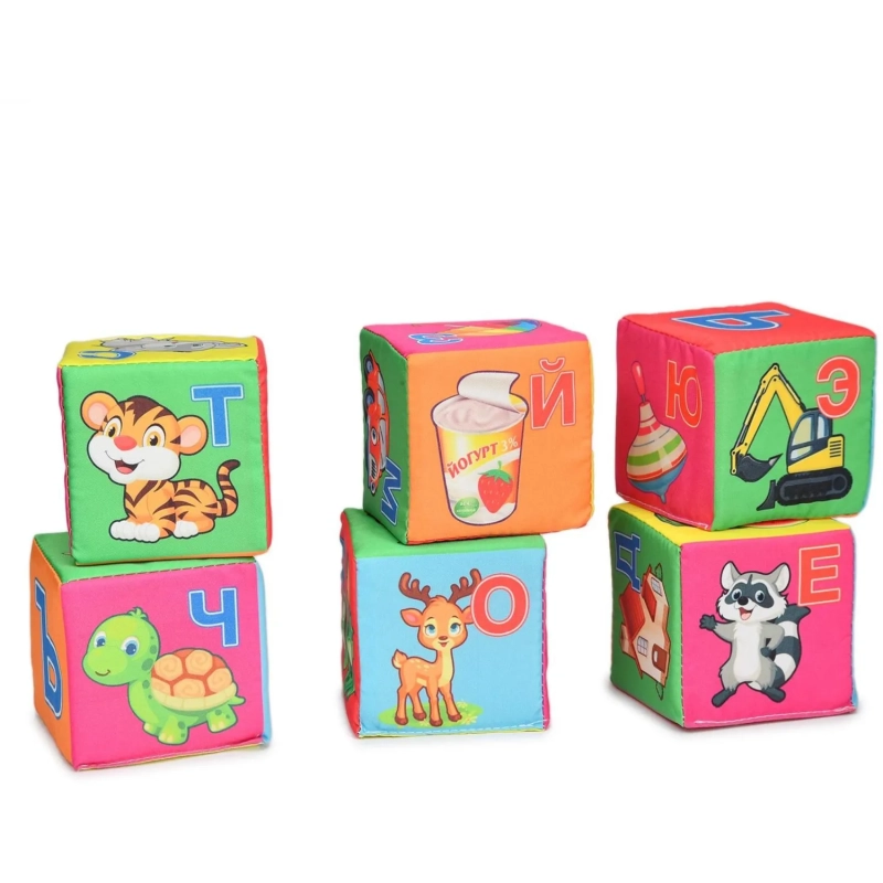 Игрушка Кубики Весёлая азбука 7x7 (6шт).Д-413-18