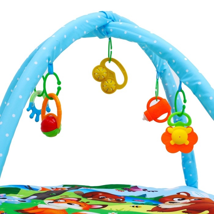 Развивающий коврик с дугами «Лесные зверята», 85х85 см, Крошка Я, Развивающий коврик с дугами «Лесные зверята», 85х85 см, Крошка Я,