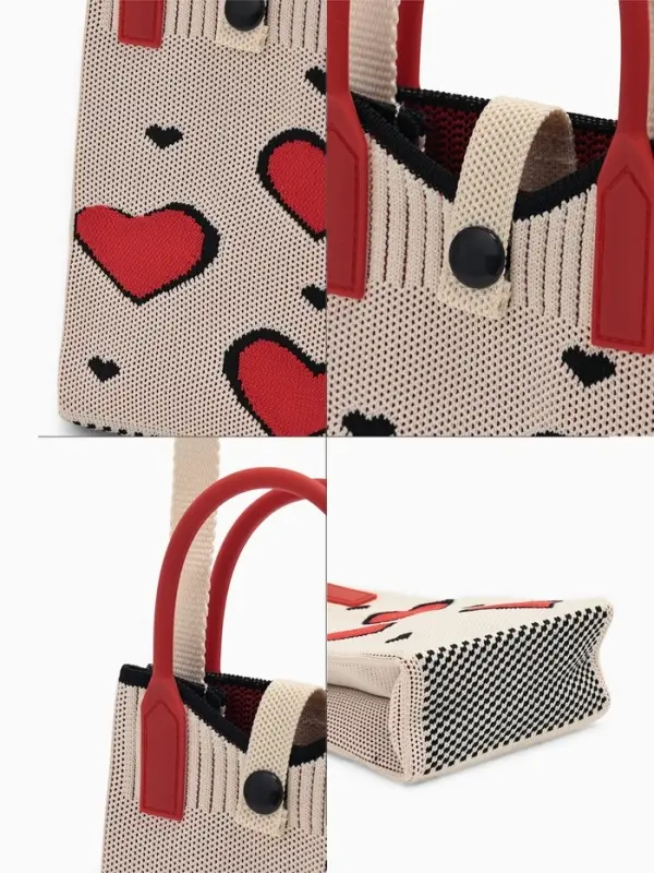 Сумка подр Сердца, 12*4*17, отд на кнопке, дл ремень, белый Сумка подр Сердца, 12*4*17, отд на кнопке, дл ремень, белый