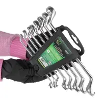 Набор ключей гаечных накидных изогнутых на держателе (6-22 мм) (8 предметов) JT KJ2N8P