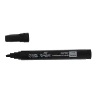 Маркер перманентный ТУНДРА, черный, ширина линии 3 мм, 10 шт.