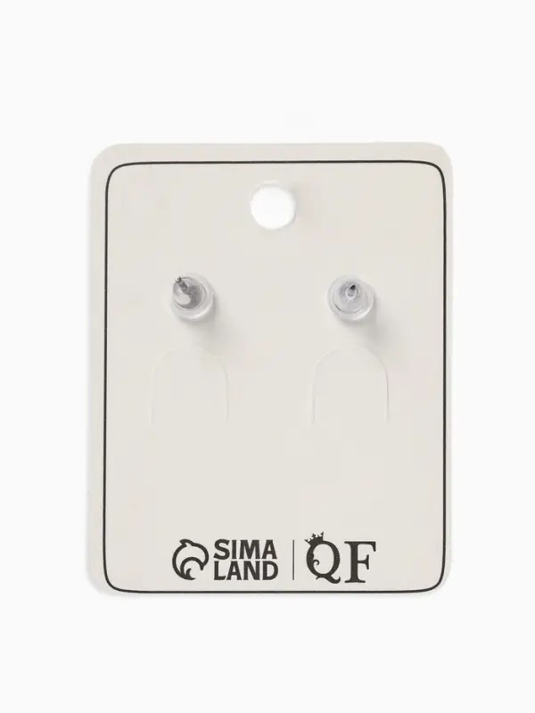 Серьги пластик &laquo;Сердца&raquo;, течение, цвет серебро