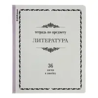 Тетрадь предметная ЛИТЕРАТУРА, 36 листов в линейку, ErichKrause "Академкнига", обложка мелованный картон, блок офсет 100% белизна, инфо-блок