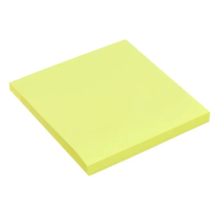 Блок с липким краем, 76×76 мм, 80 листов, флуоресцентный, жёлтый Блок с липким краем, 76×76 мм, 80 листов, флуоресцентный, жёлтый