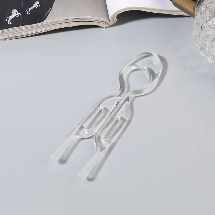 Шпилька для волос «Берта», набор 2 шт., 9×2 см, прозрачная