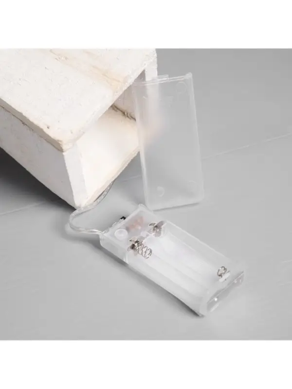 Фигура деревянная &laquo;Ёлочка белая&raquo;, 27&times;14&times;14 см, 35 LED, от батареек AAx2, свечение тёплое белое