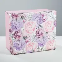 Коробка подарочная складная, упаковка, &laquo;Цветочная сказка&raquo;, 31&times;25.5&times;16 см