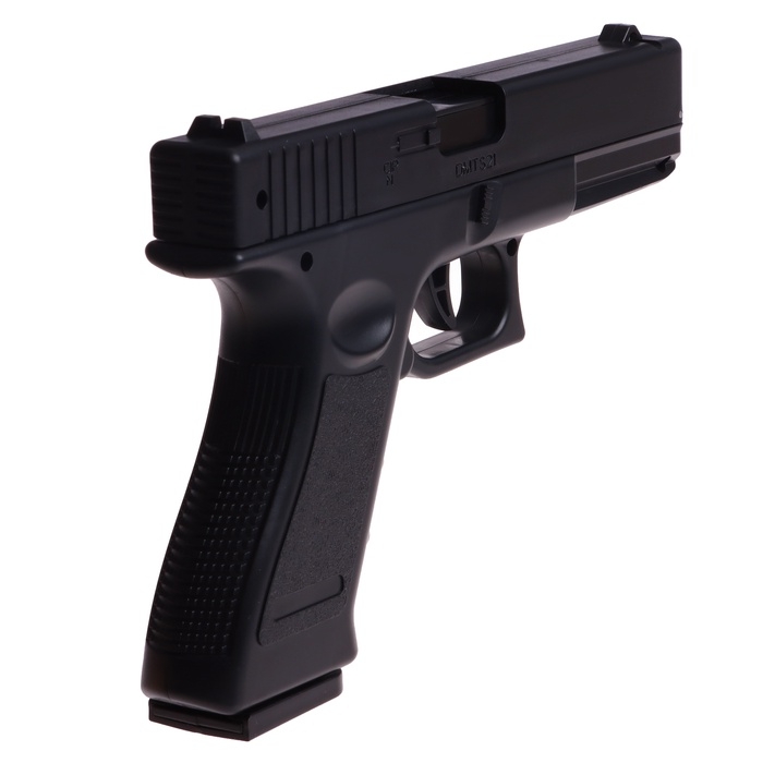 Пистолет «Глок», мягкие пули и вылетающие гильзы, автоматическая перезарядка Пистолет «Глок», мягкие пули и вылетающие гильзы, автоматическая перезарядка