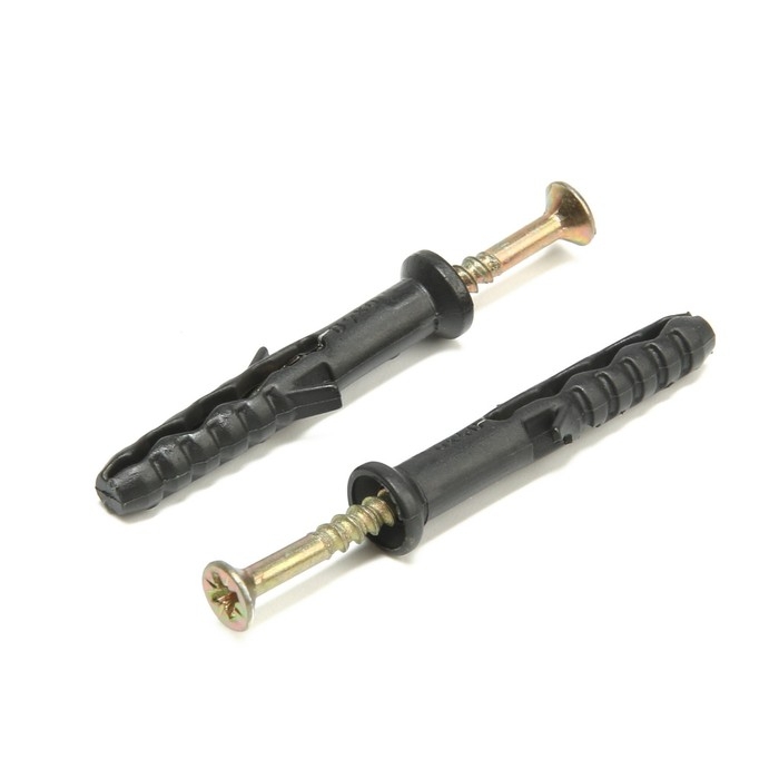 Дюбель-гвоздь "Стройбат", полипропиленовый, потайная манжета, 6x40 мм, 200 шт