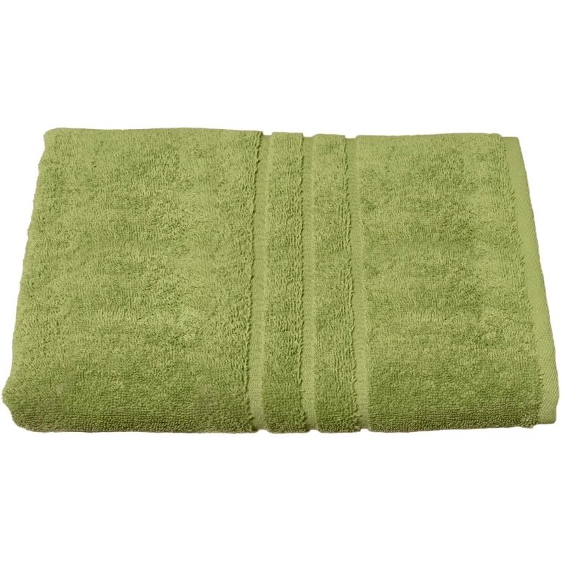 Полотенце махровое Luscan/бордюр 450г/м2, 70х140, оливковый