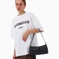 Сумка женская багет TEXTURA на молнии, 27&times;8&times;13 см, тёмно-серая