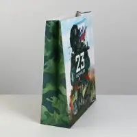 Пакет подарочный ламинированный, упаковка, &laquo;С 23 февраля&raquo;, M 26&times;30&times;9 см