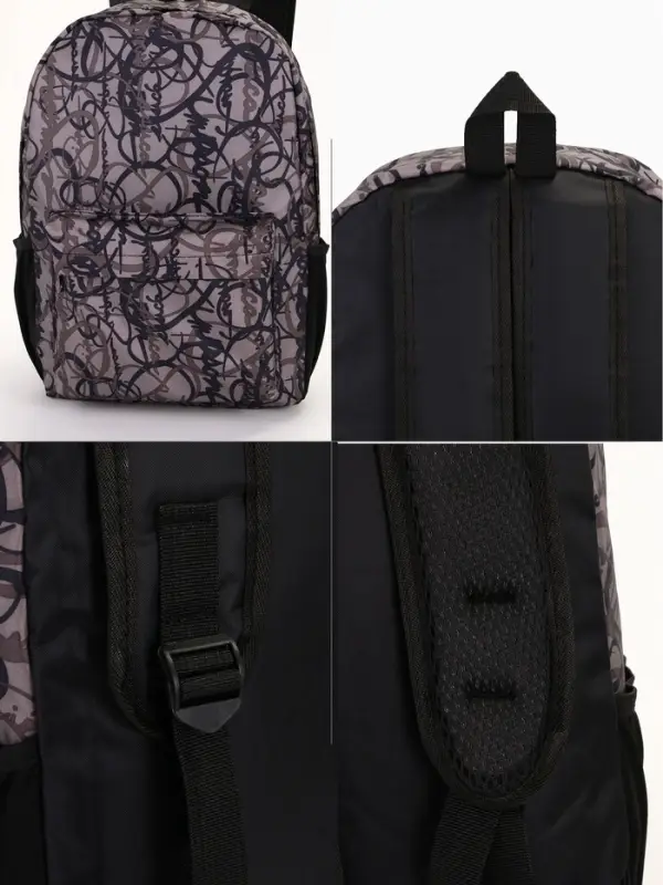 Рюкзак школьный &laquo;Абстракция&raquo;, на молнии, 3 кармана, 30&times;13&times;42 см, серый