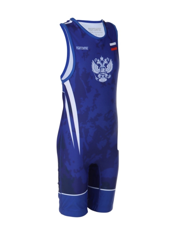 Трико борцовское FIGHT EMPIRE, WT500B, синее, размер 170