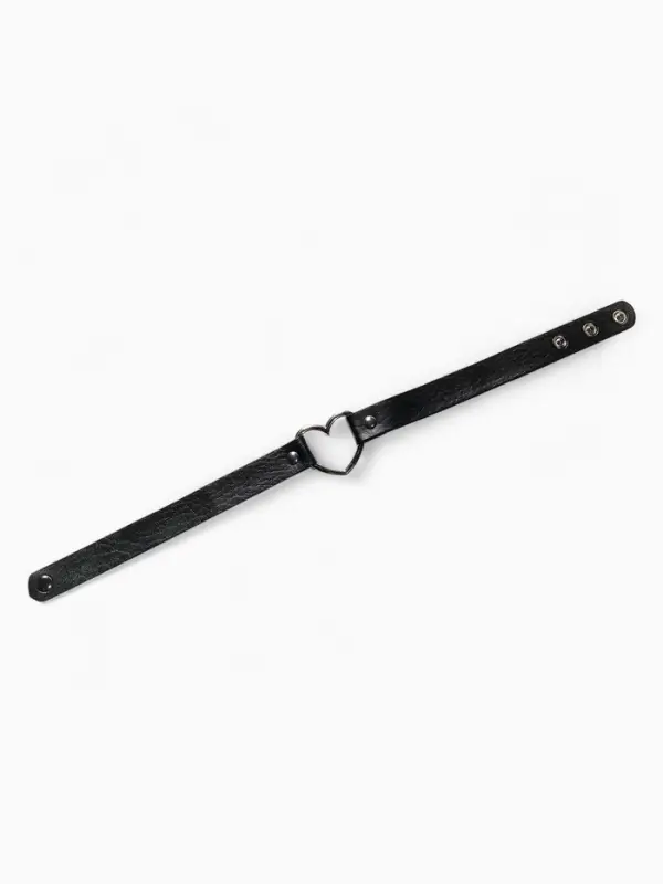 Чокер &laquo;Искушение&raquo;, сердце, чёрный в серебре, 40 см