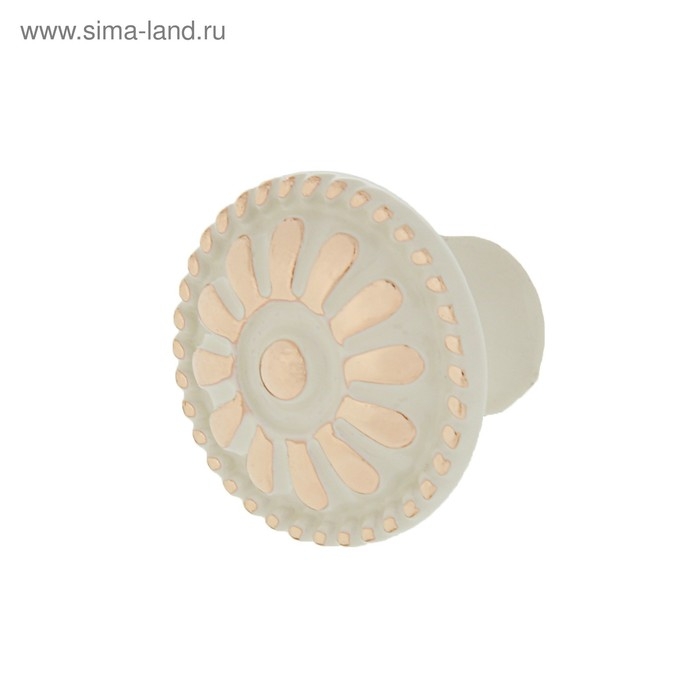 Ручка кнопка РК201, белая, с золотой вставкой, 8 шт TMP Ручка кнопка РК201, белая, с золотой вставкой, 8 шт TMP