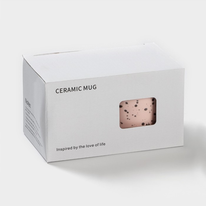 Кружка керамическая «Бублик», 300 мл, цвет розовый Кружка керамическая «Бублик», 300 мл, цвет розовый