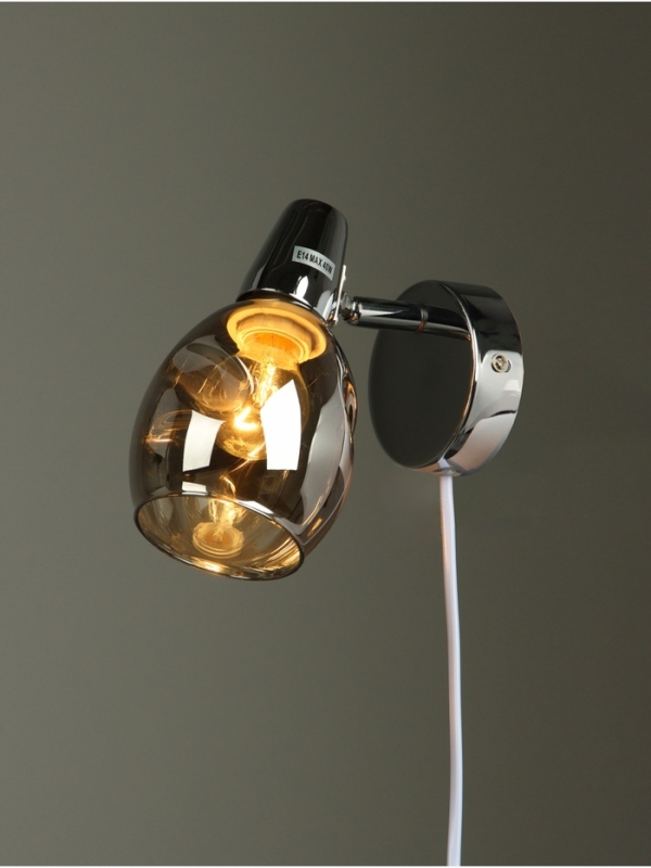 Спот "Аиша" 1хЕ14 40Вт хром 16х9х16 см