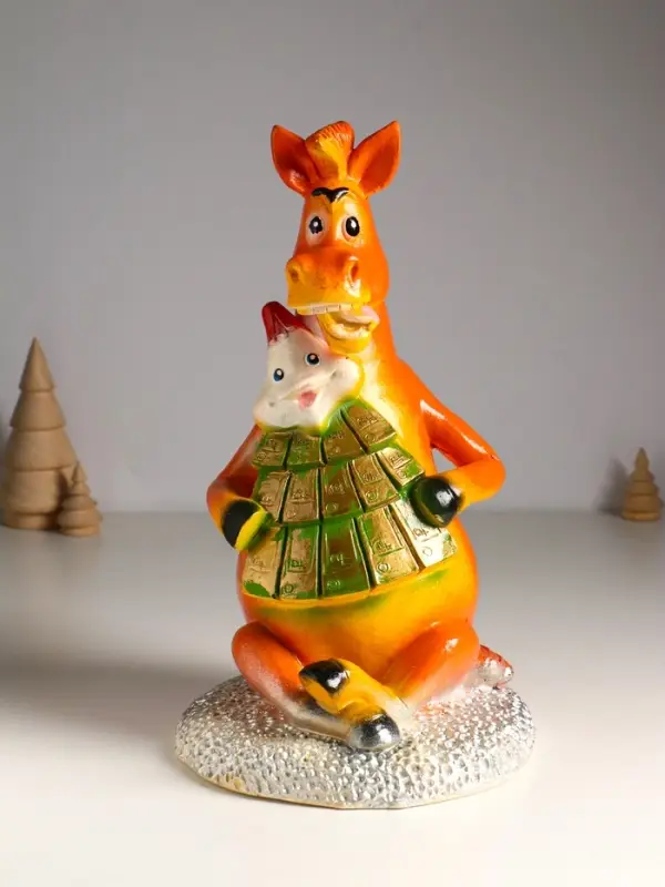 Копилка Копилка "Конь с елочкой" 30,5х18х19,5 см, цветной, гипс